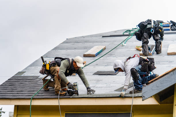 Professional Gutter Installation technician working in Mars Hill, NC
